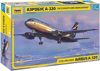 Sunday-a 航空機モデルキット Amazon.com: Zvezda Models Airbus A-320 - Aeroflot Model Kit (1/144